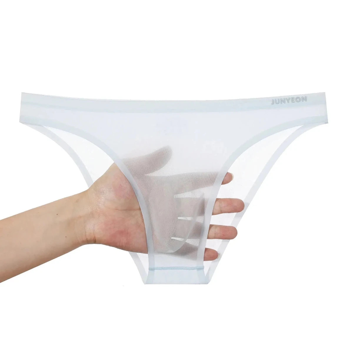 Ice Silk Transparent Triangle Briefs - WOWihte