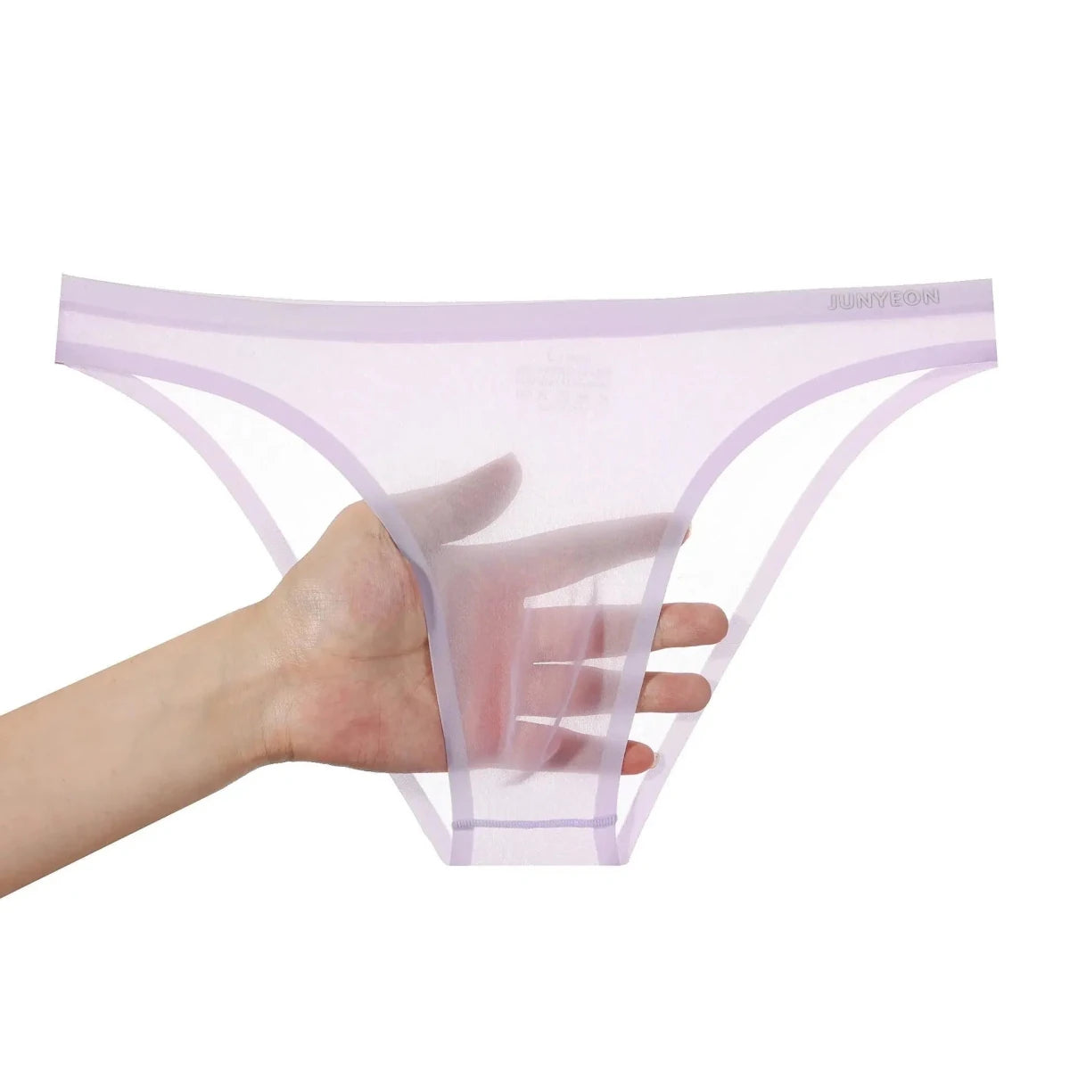Ice Silk Transparent Triangle Briefs - WOWihte