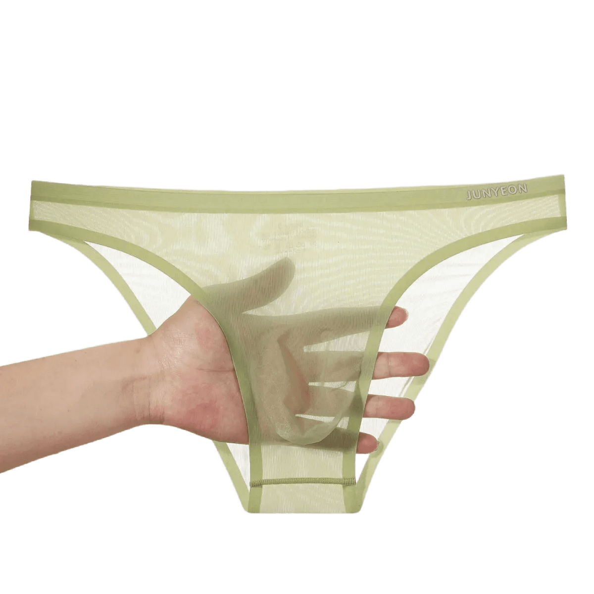Ice Silk Transparent Triangle Briefs - WOWihte