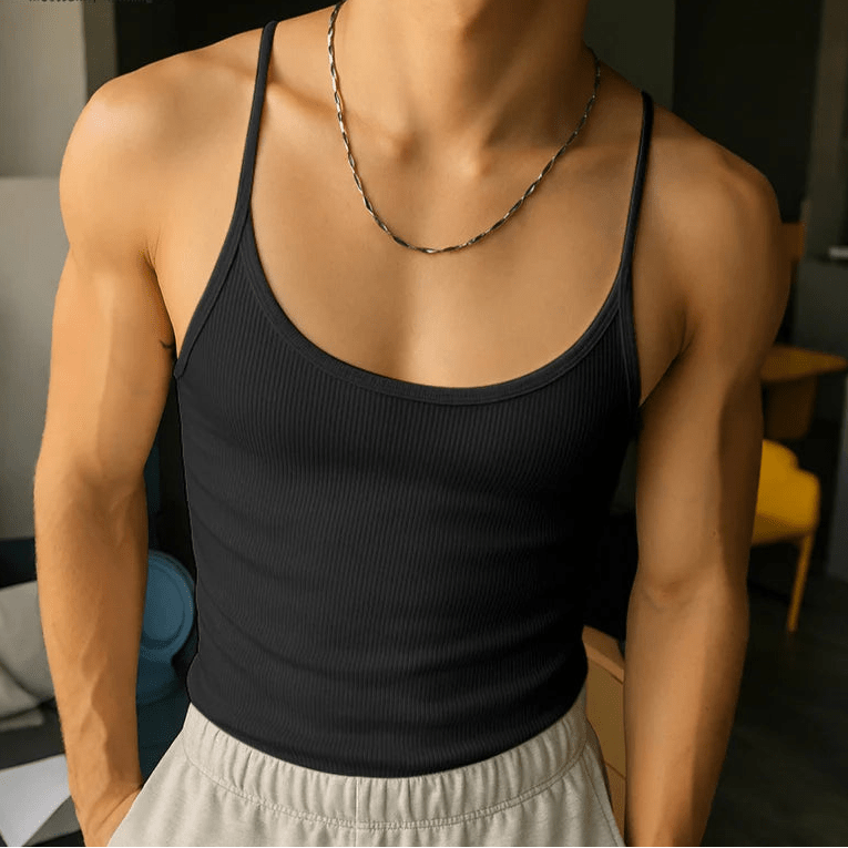 INCERUN Men's Slim Knit Tank - WOWihte