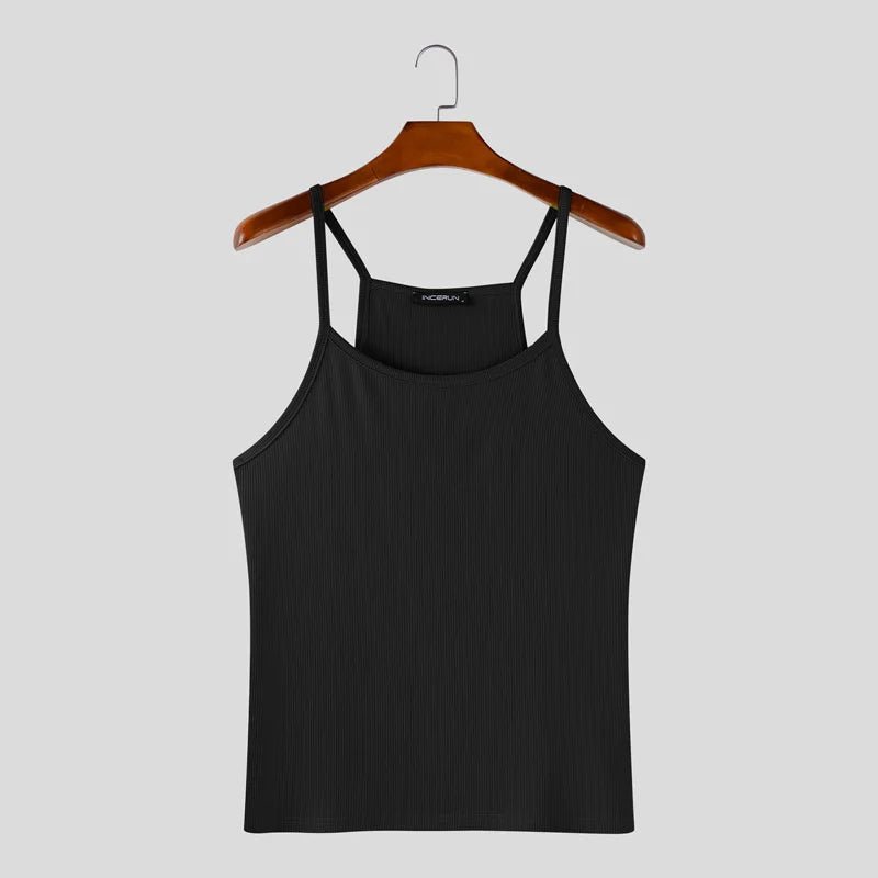 INCERUN Men's Slim Knit Tank - WOWihte