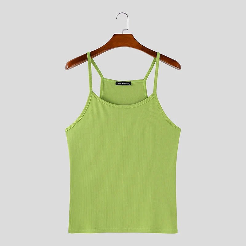 INCERUN Men's Slim Knit Tank - WOWihte