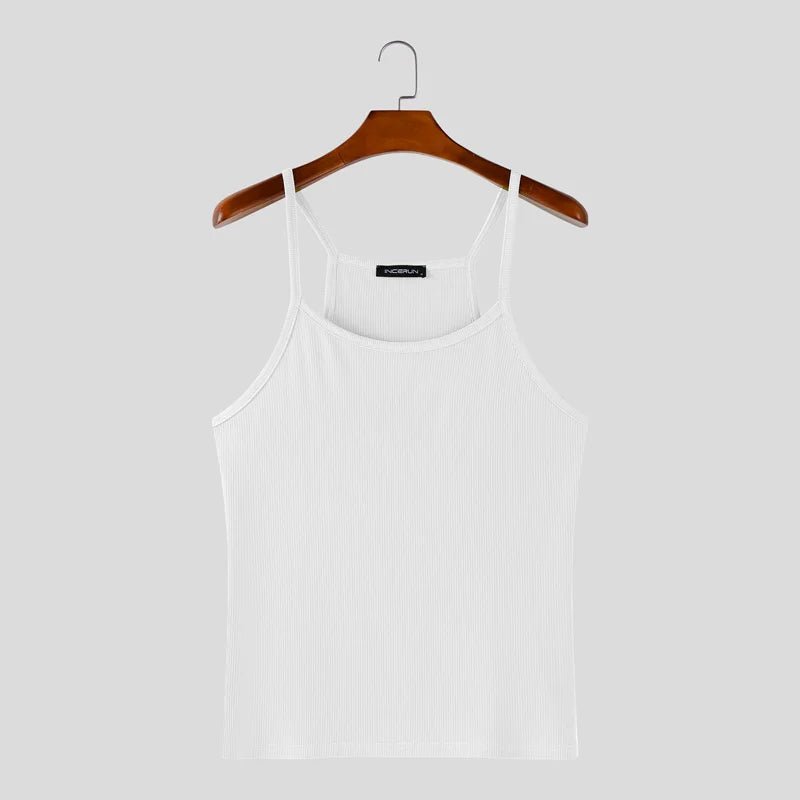 INCERUN Men's Slim Knit Tank - WOWihte
