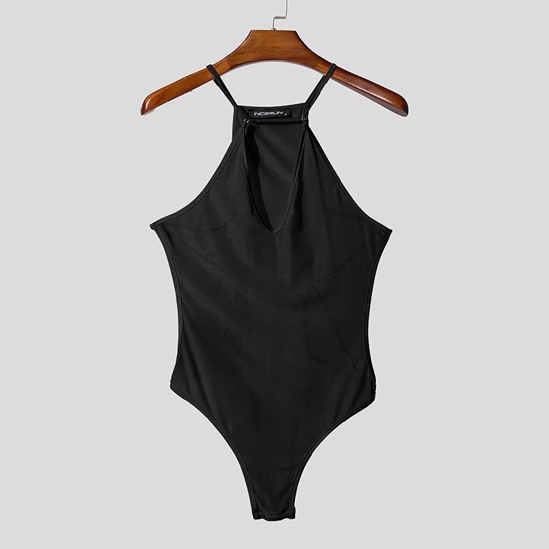 INCERUN Sexy Mesh Bodysuit Romper - WOWihte
