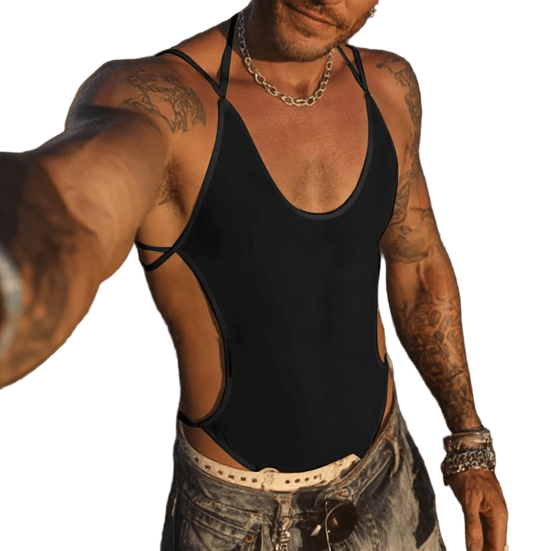 INCERUN Sexy Mesh Bodysuit Romper - WOWihte