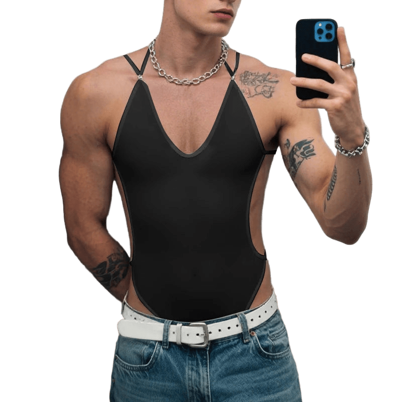 INCERUN Sexy Mesh Bodysuit Romper - WOWihte