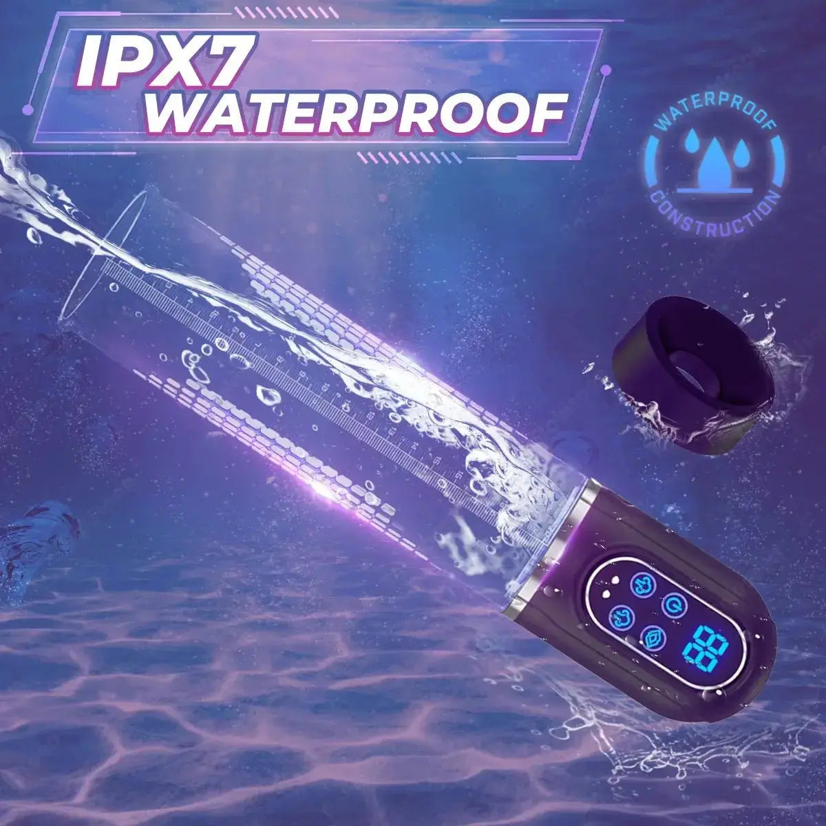 IPX7 Waterproof Electric Penis Pump - WOWihte