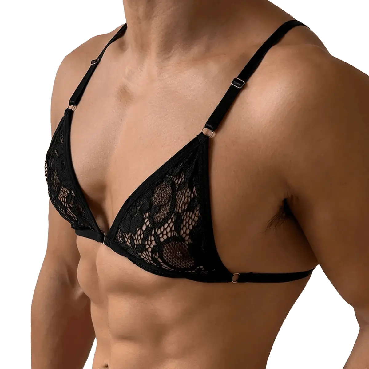 Lace Crossdressing Lingerie Bra Set - WOWihte
