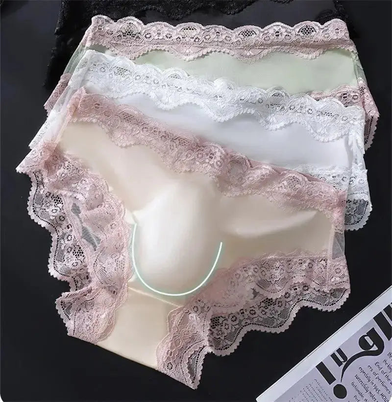 Lace Mesh 3D Pouch Briefs - WOWihte