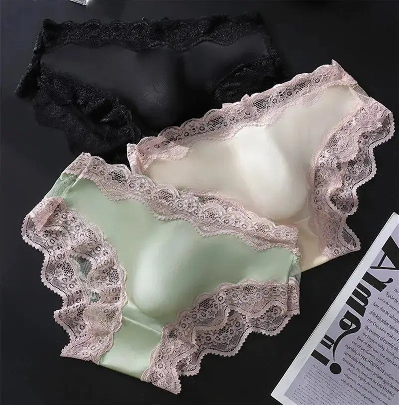 Lace Mesh 3D Pouch Briefs - WOWihte