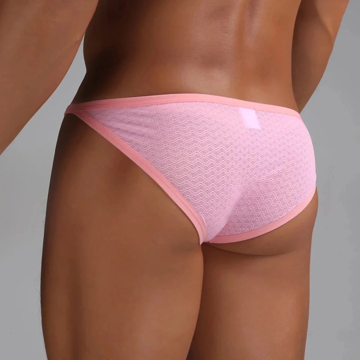 Lace Mesh See-Through Briefs - WOWihte