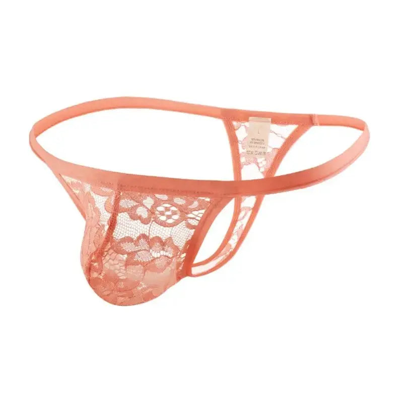 Lace Penis Pouch Men's Thong - WOWihte