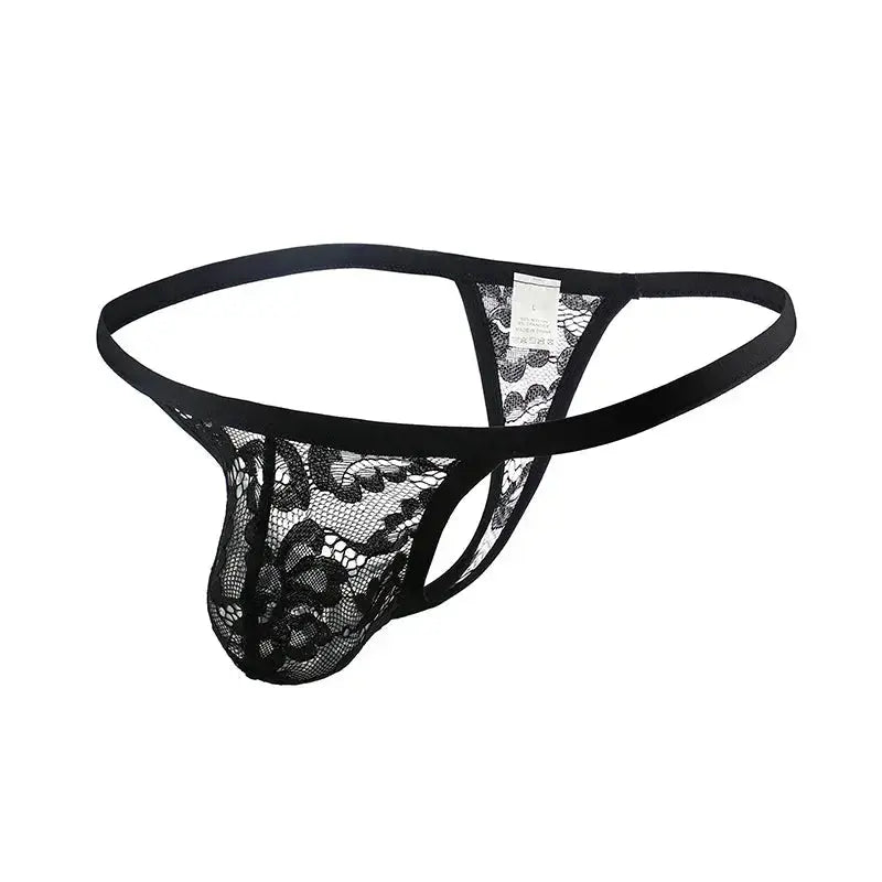 Lace Penis Pouch Men's Thong - WOWihte