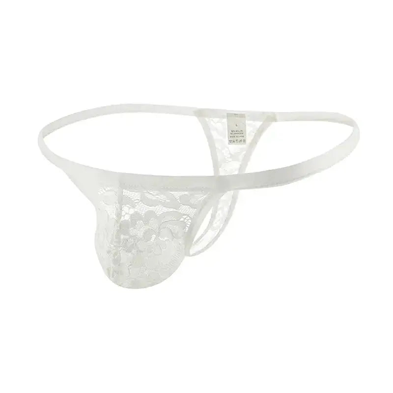 Lace Penis Pouch Men's Thong - WOWihte