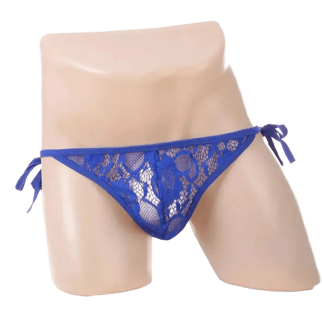 Lace T - Back Breathable Men's Underwear - WOWihte