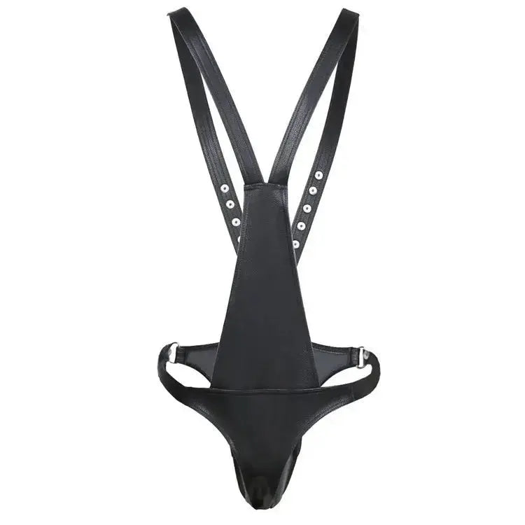 Leather Body Harness Thong - WOWihte