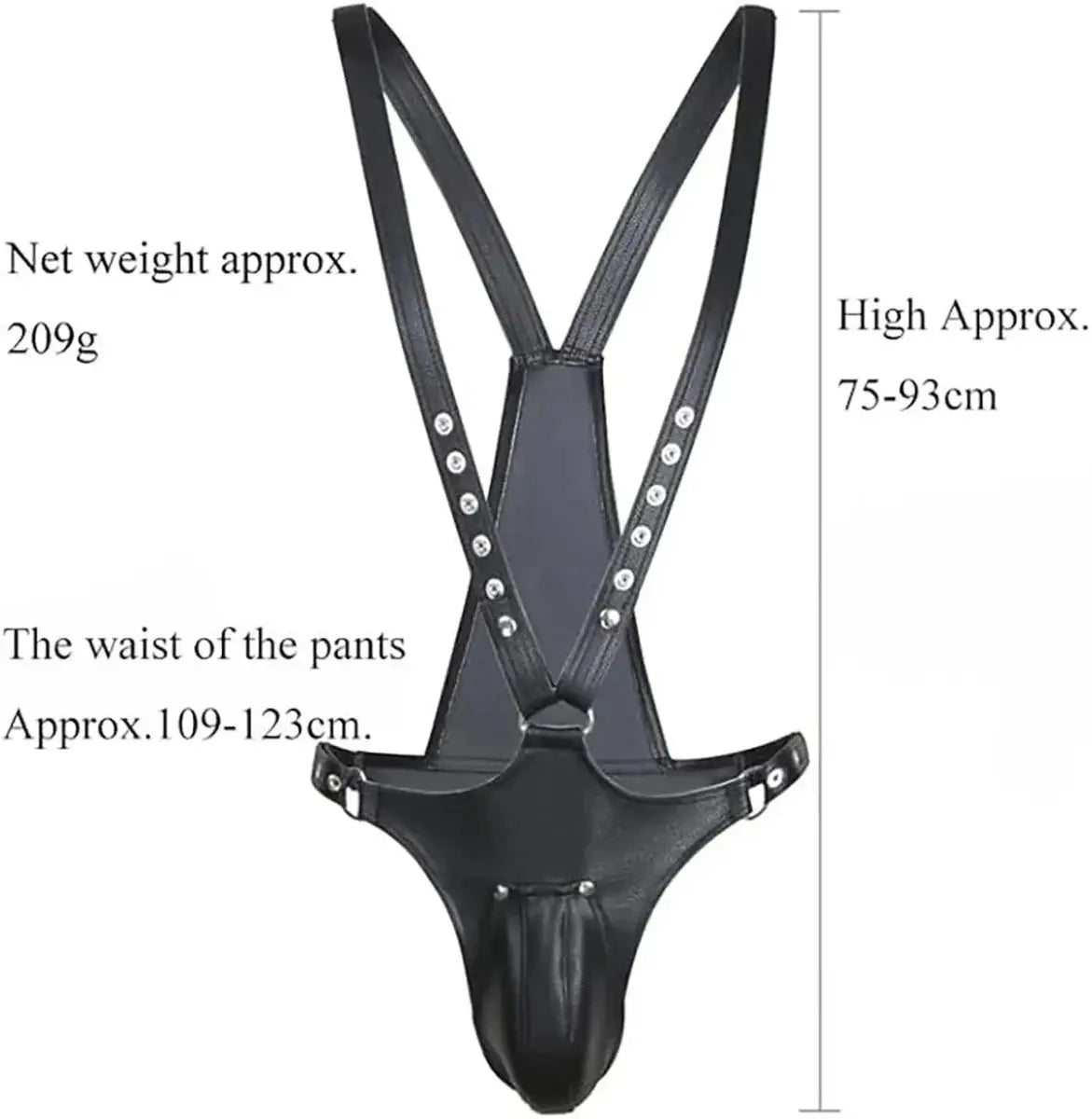 Leather Body Harness Thong - WOWihte