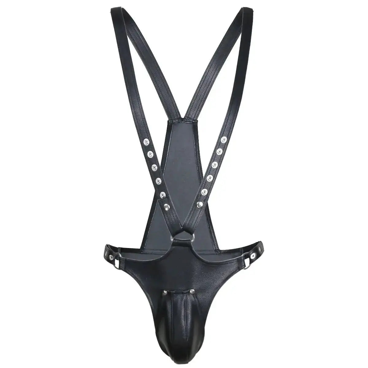 Leather Body Harness Thong - WOWihte
