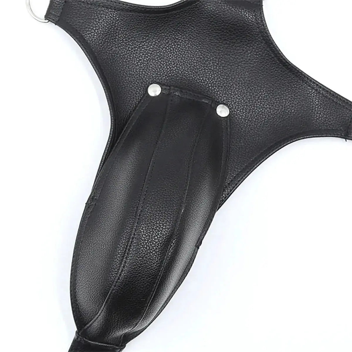 Leather Body Harness Thong - WOWihte