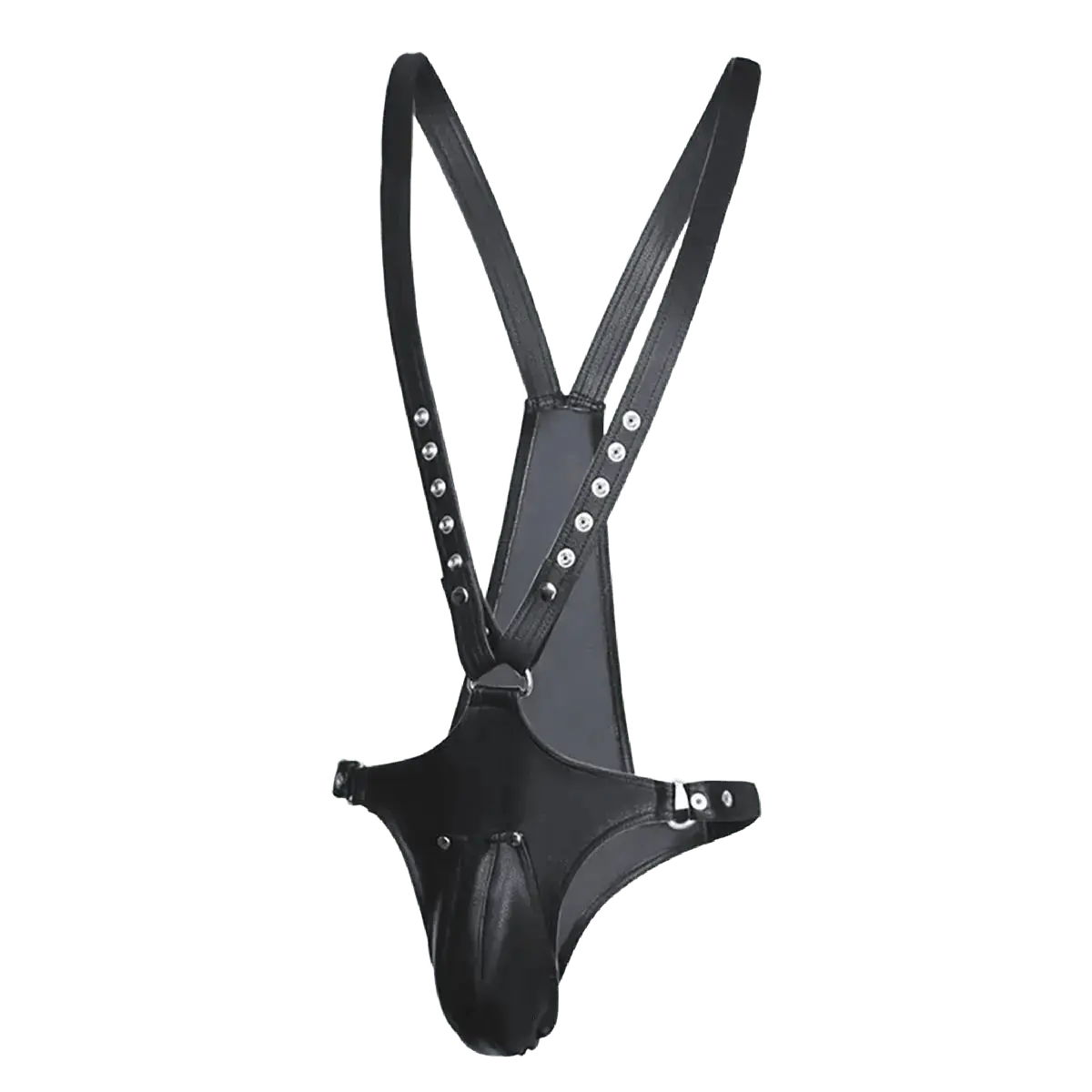 Leather Body Harness Thong - WOWihte