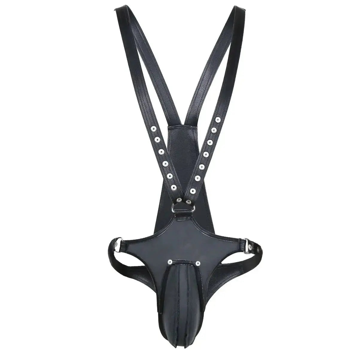 Leather Body Harness Thong - WOWihte