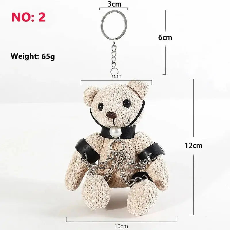 Leather Bondage Collar Chain Set - WOWihte