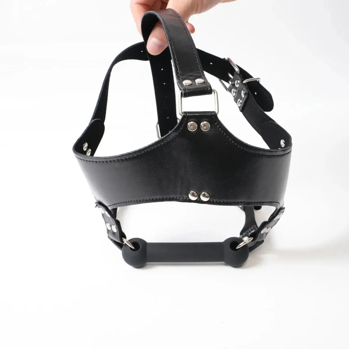 Leather Harness Face Mask - WOWihte