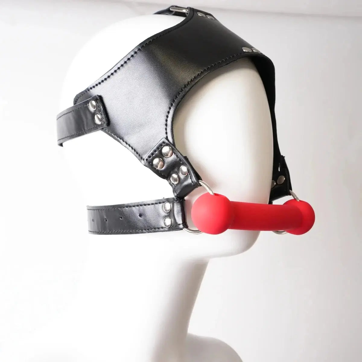 Leather Harness Face Mask - WOWihte