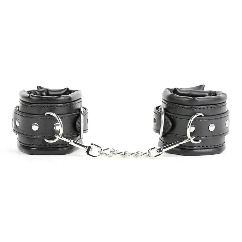 Leather Padded Bondage Cuffs - WOWihte
