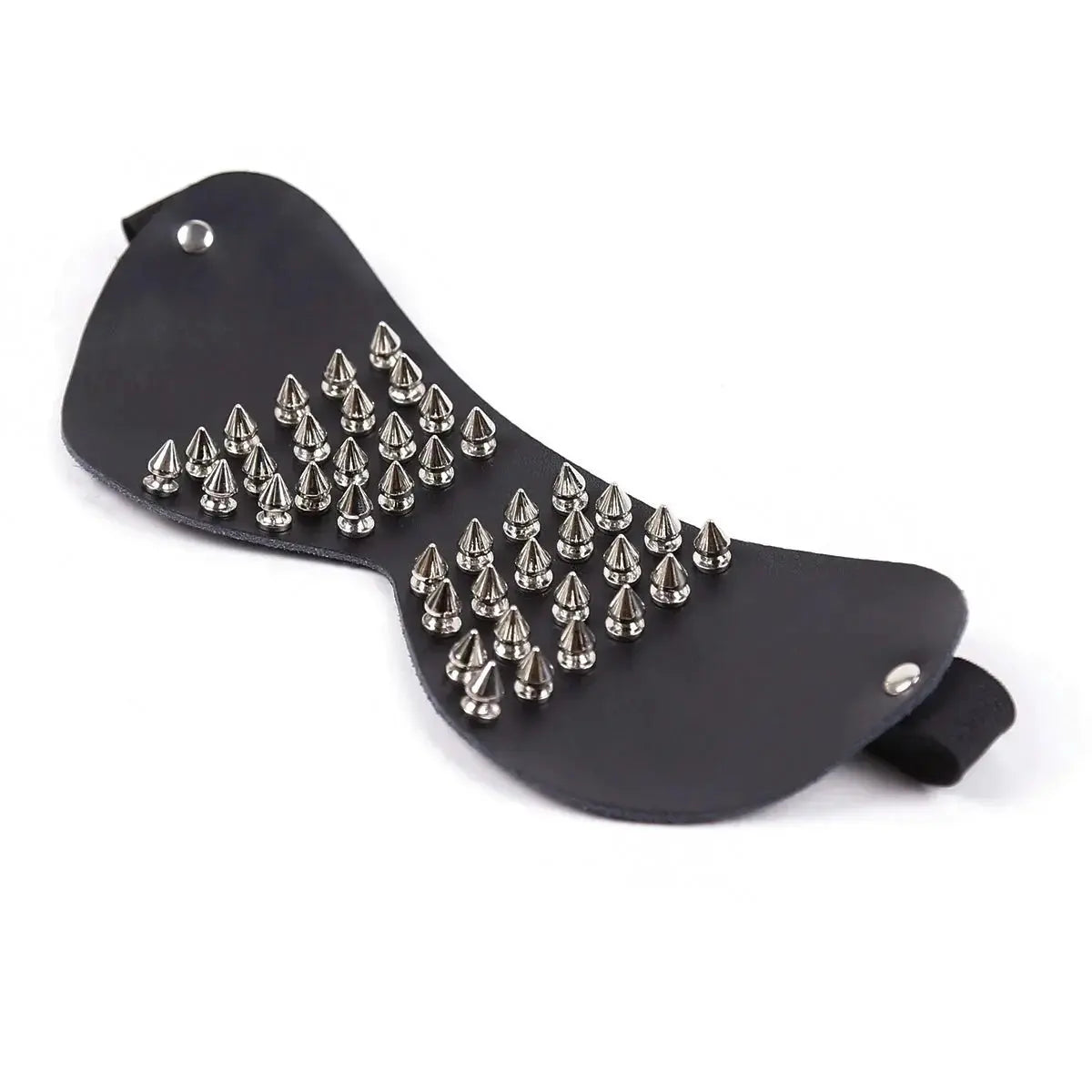 Leather Punk Blindfold with Rivets - WOWihte