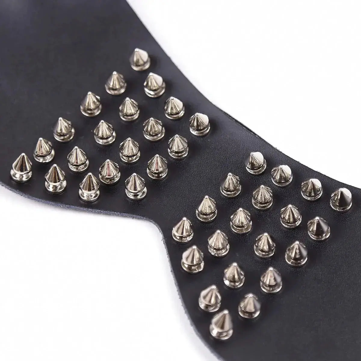 Leather Punk Blindfold with Rivets - WOWihte