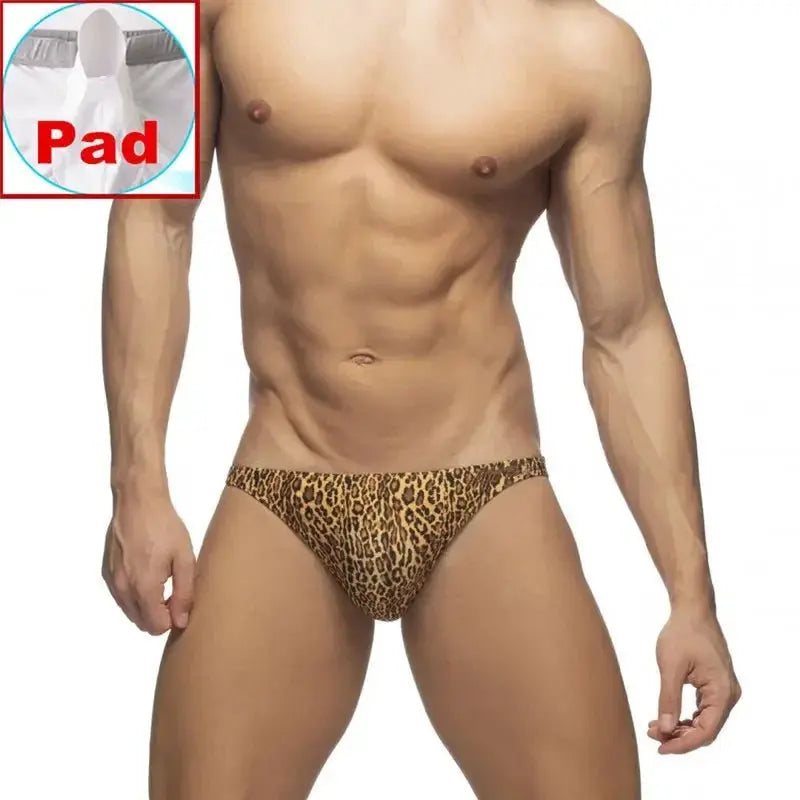 Leopard Bikini Swim Briefs - WOWihte