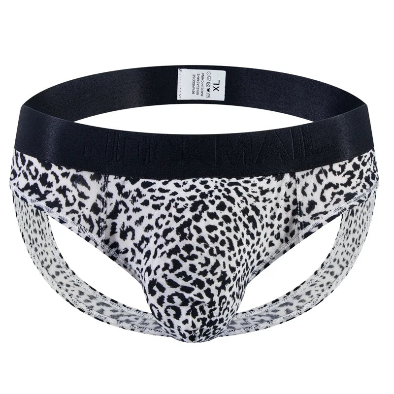 Leopard Cutout Low - Rise Briefs - WOWihte