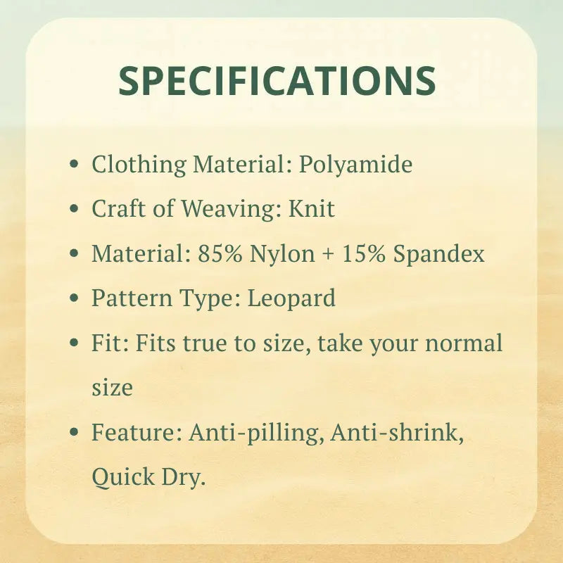 Leopard Ice Silk Swim Thong - WOWihte