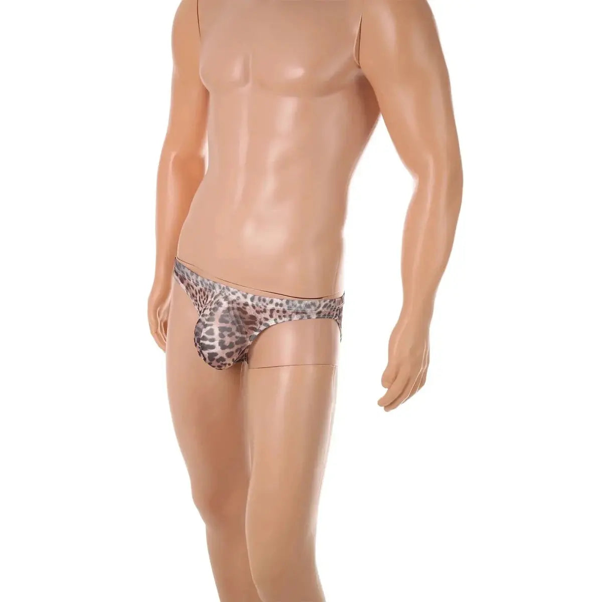 Leopard Mesh See - Through Briefs Men - WOWihte