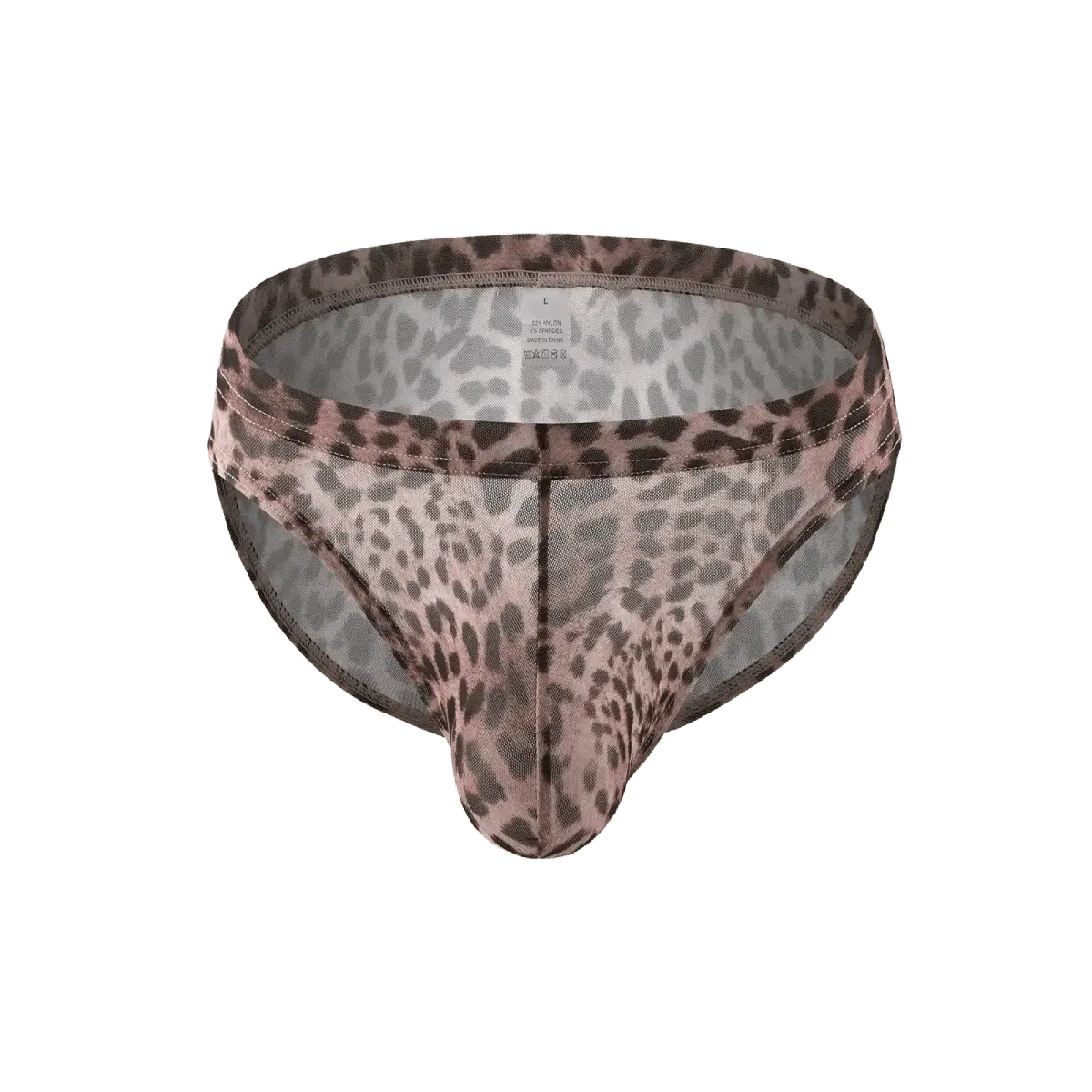 Leopard Mesh See - Through Briefs Men - WOWihte