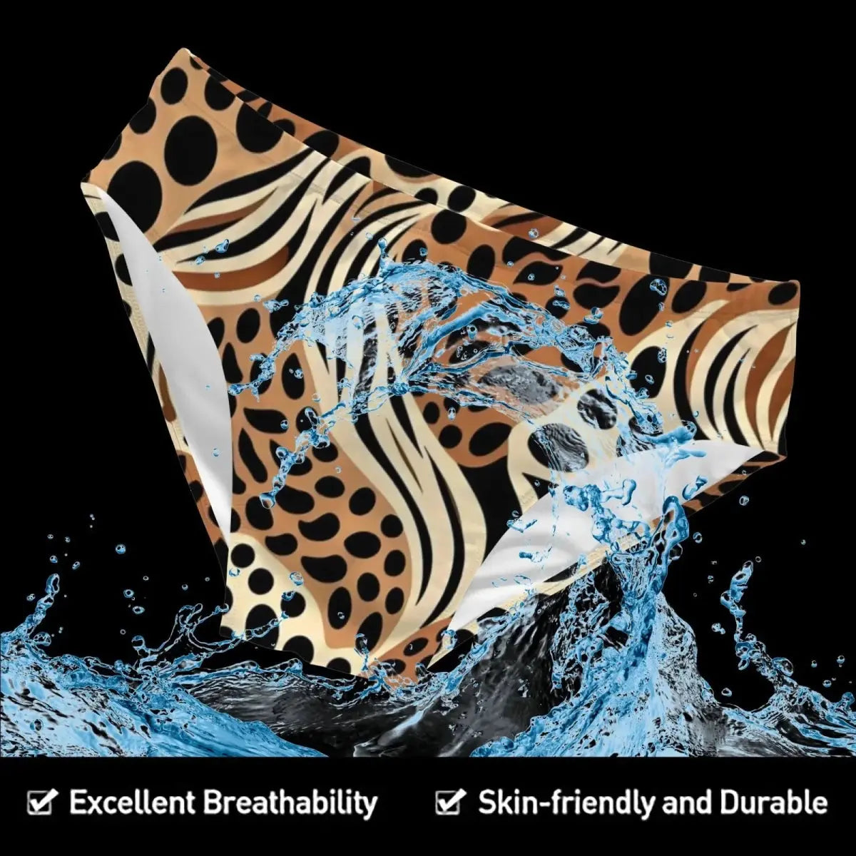 Leopard Print Swim Trunks - WOWihte