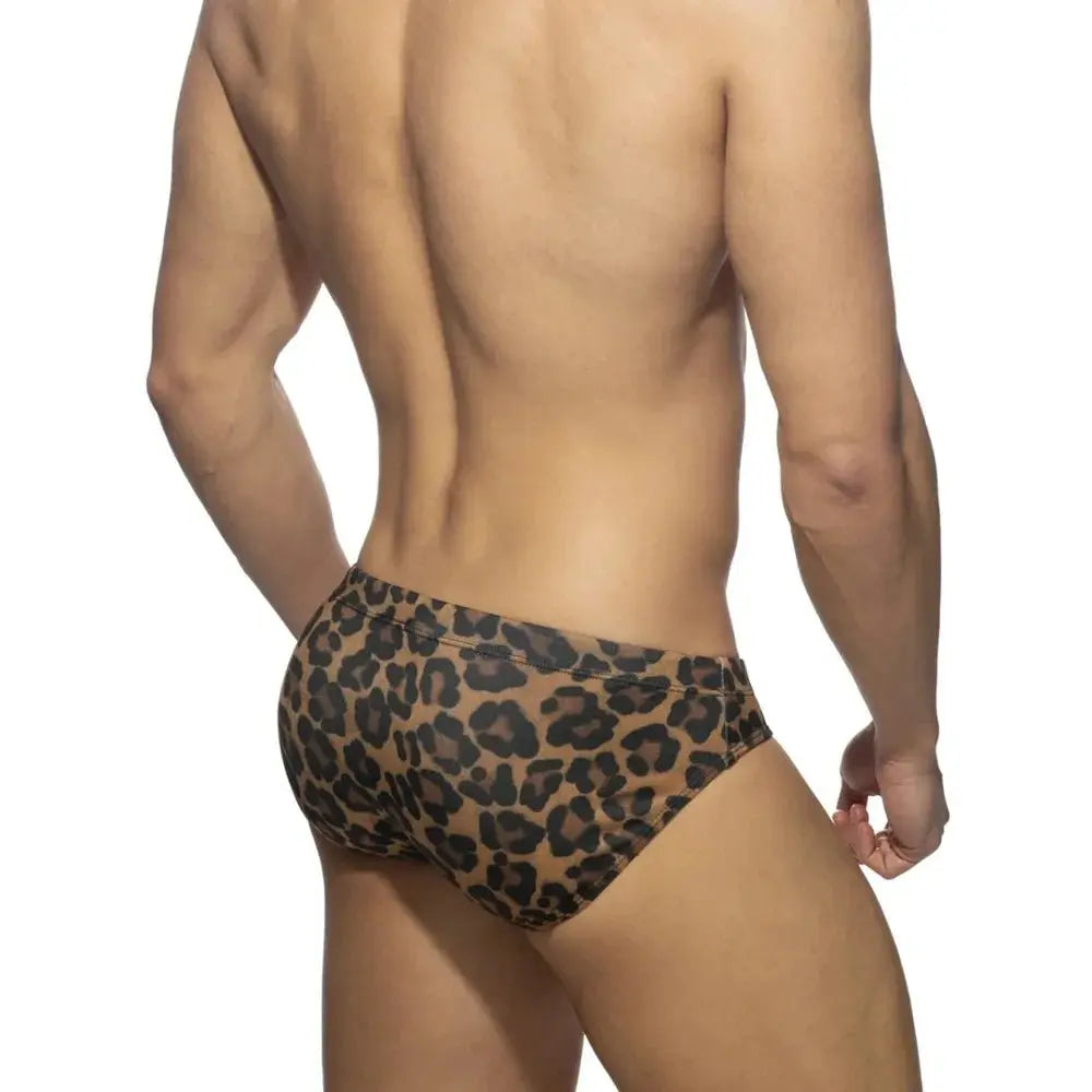 Leopard Triangle Swim Briefs - WOWihte