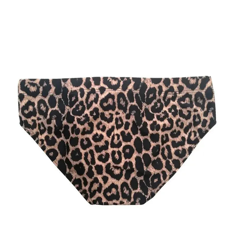 Leopard Triangle Swim Briefs - WOWihte