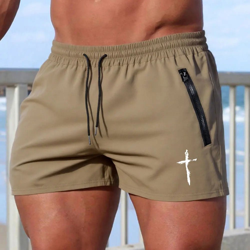 LETSNAGOU Men's Beach Board Shorts - WOWihte