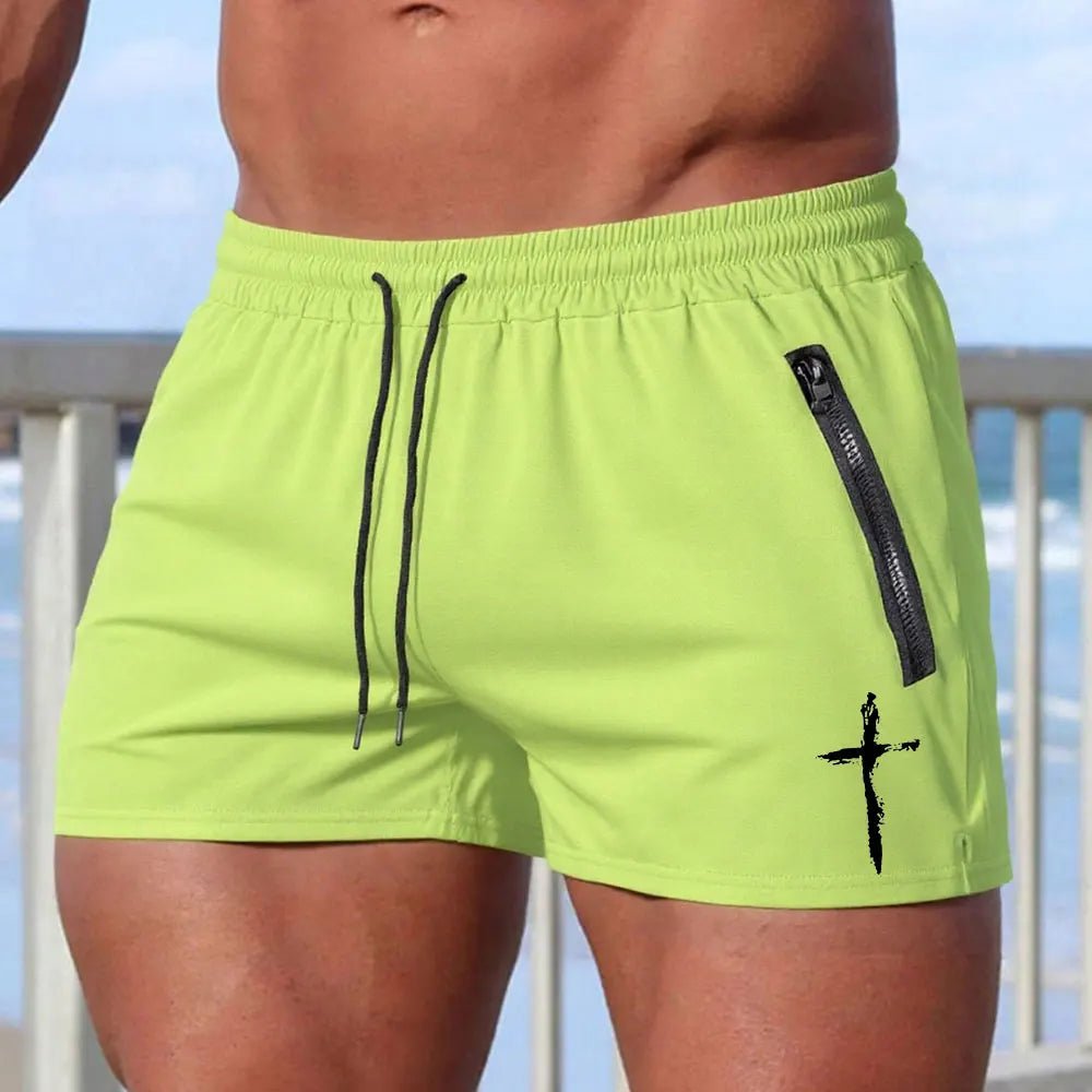 LETSNAGOU Men's Beach Board Shorts - WOWihte