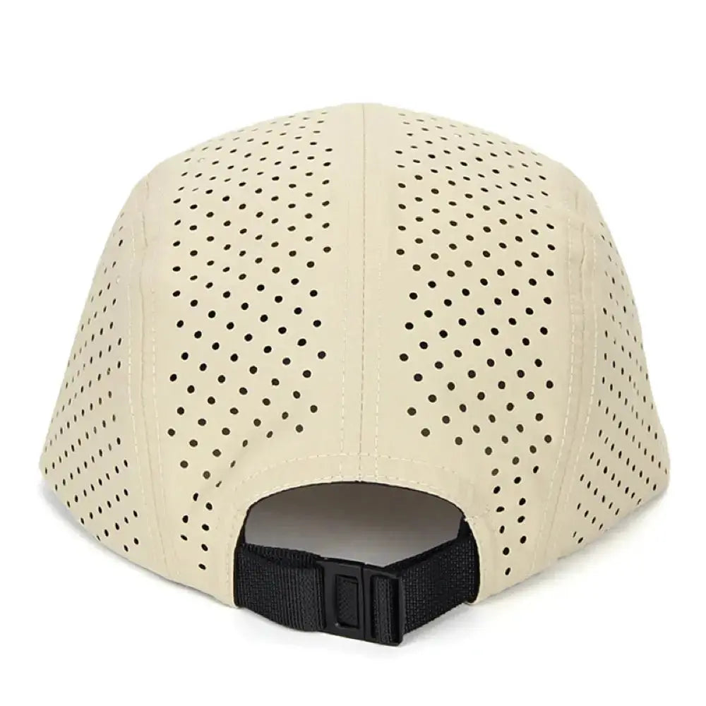 Lightweight Perforated Five - Panel Cap Breathable Running Cap For Men Quick - drying Sun Protect Baseball Caps Training Hat - WOWihte