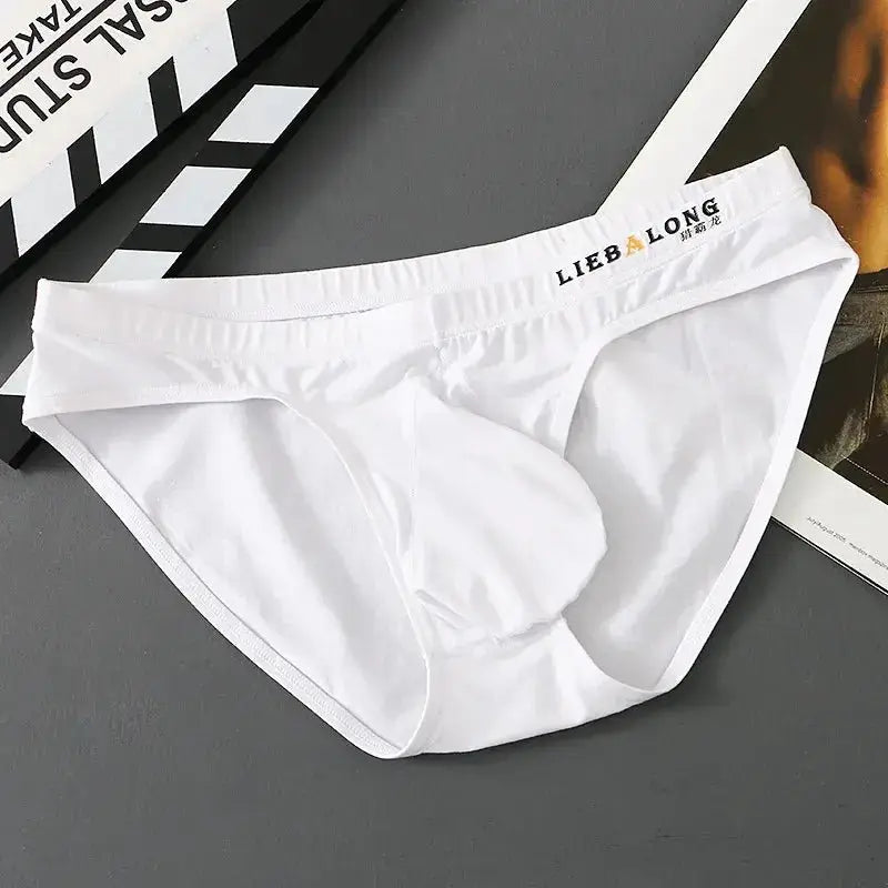 Low - Rise Cotton Briefs Big Pouch - WOWihte