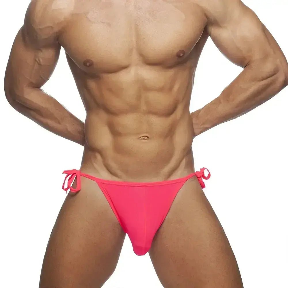 Low Rise Side - Tie Swim Briefs - WOWihte