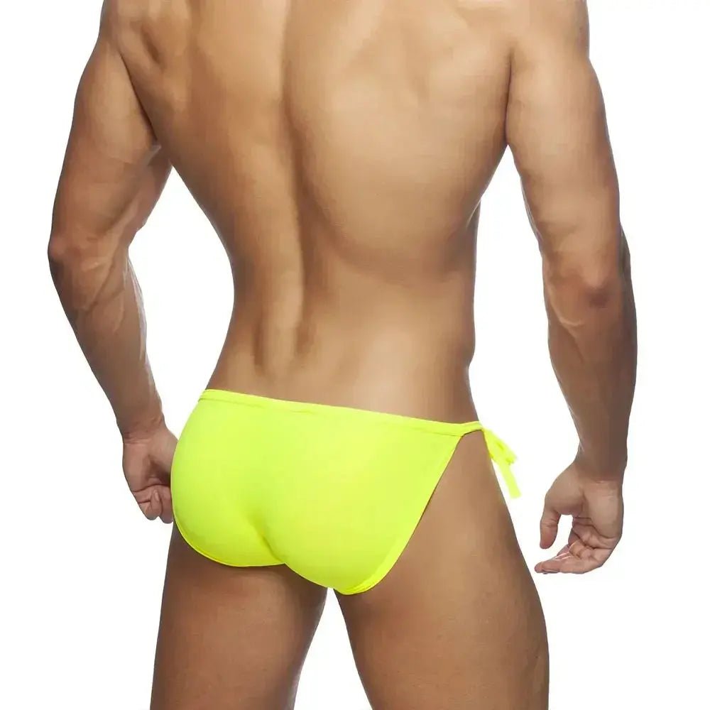 Low Rise Side - Tie Swim Briefs - WOWihte
