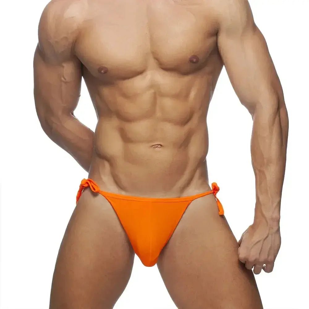 Low Rise Side - Tie Swim Briefs - WOWihte