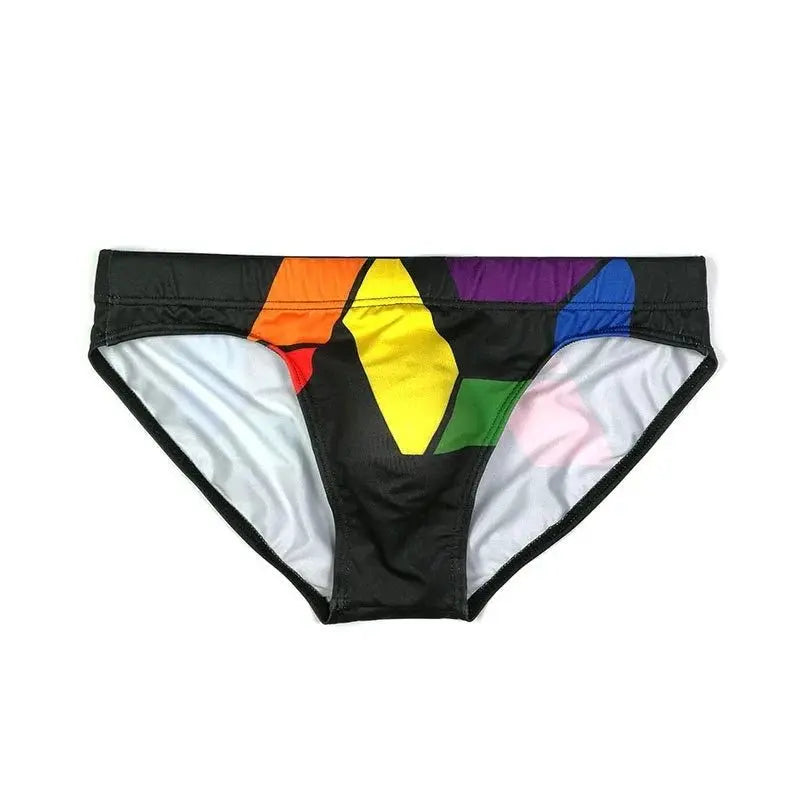 Low Waist Printed Triangle Swimwear - WOWihte
