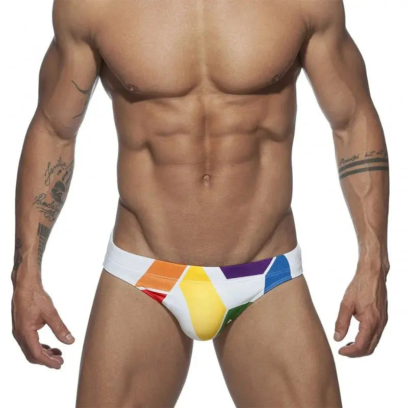 Low Waist Printed Triangle Swimwear - WOWihte