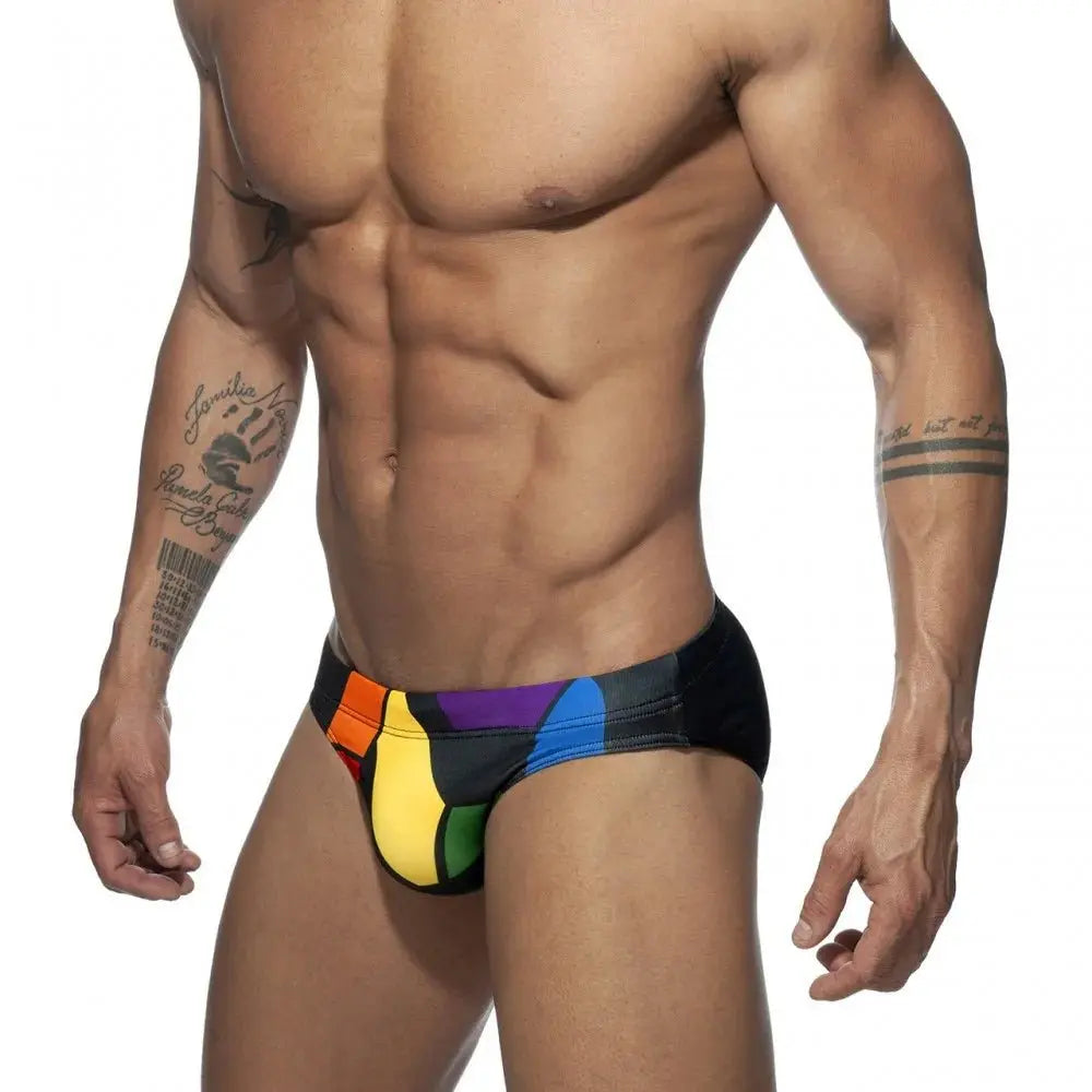 Low Waist Printed Triangle Swimwear - WOWihte