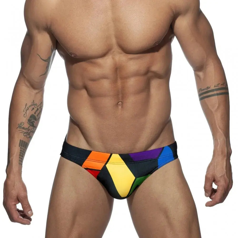 Low Waist Printed Triangle Swimwear - WOWihte